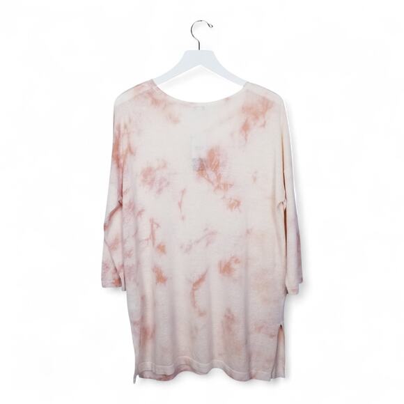 *NEW* J. Jill pure jill Linen Cotton Deep V-neck Sweater Peaches & Cream Size M - Picture 3 of 9